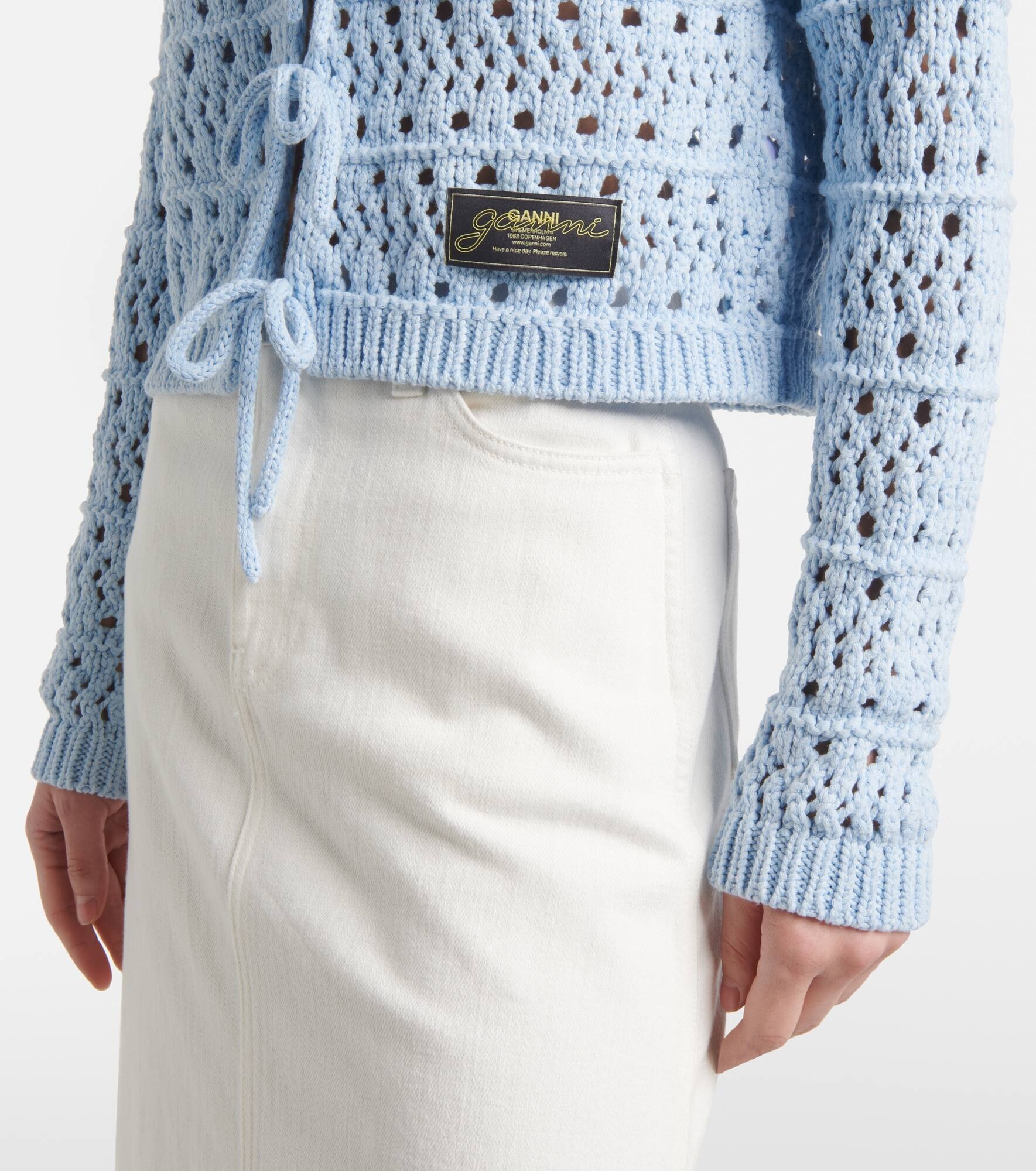 Open-knit cotton-blend cardigan - 5