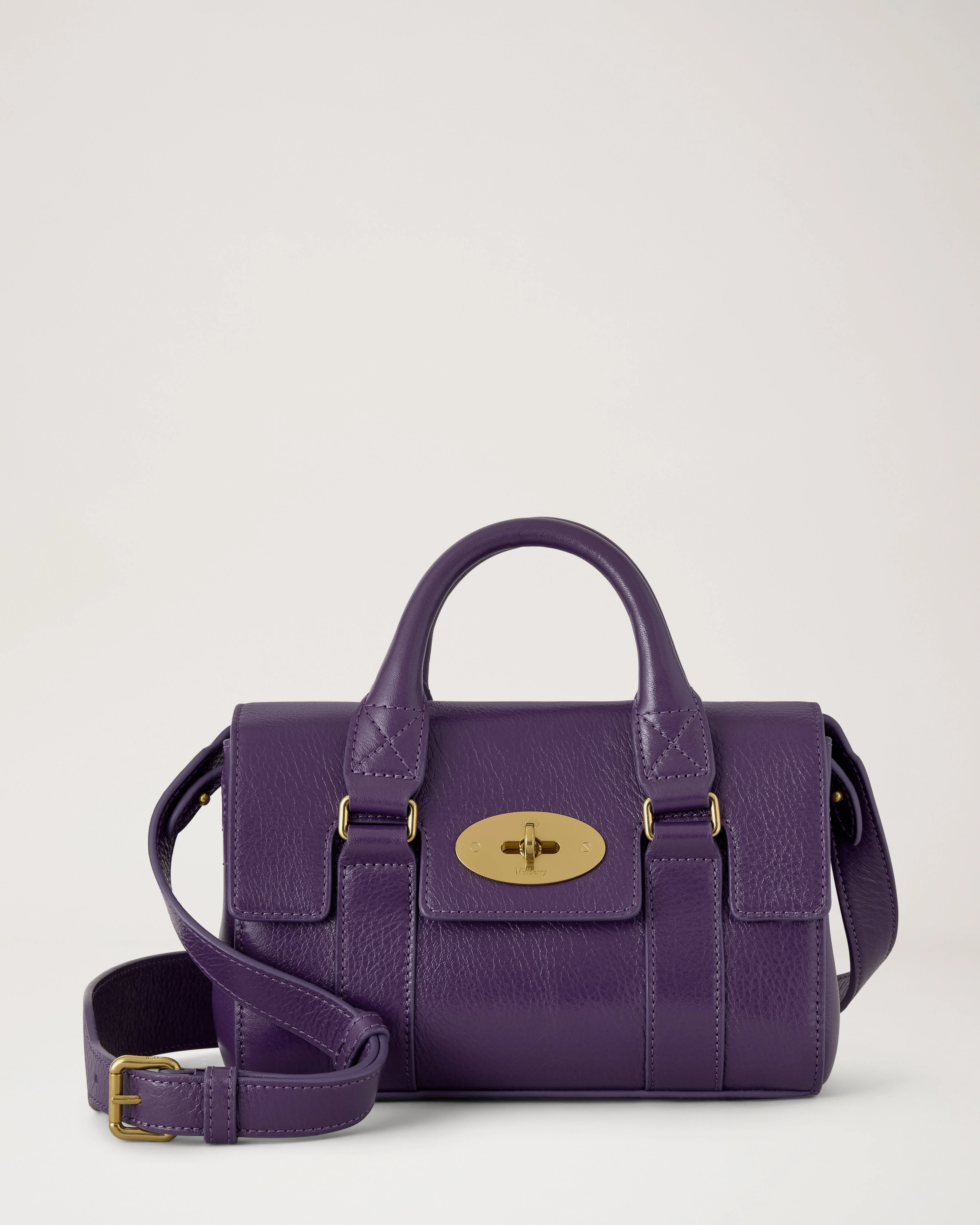 Mini Bayswater Amethyst High Shine Leather - 1