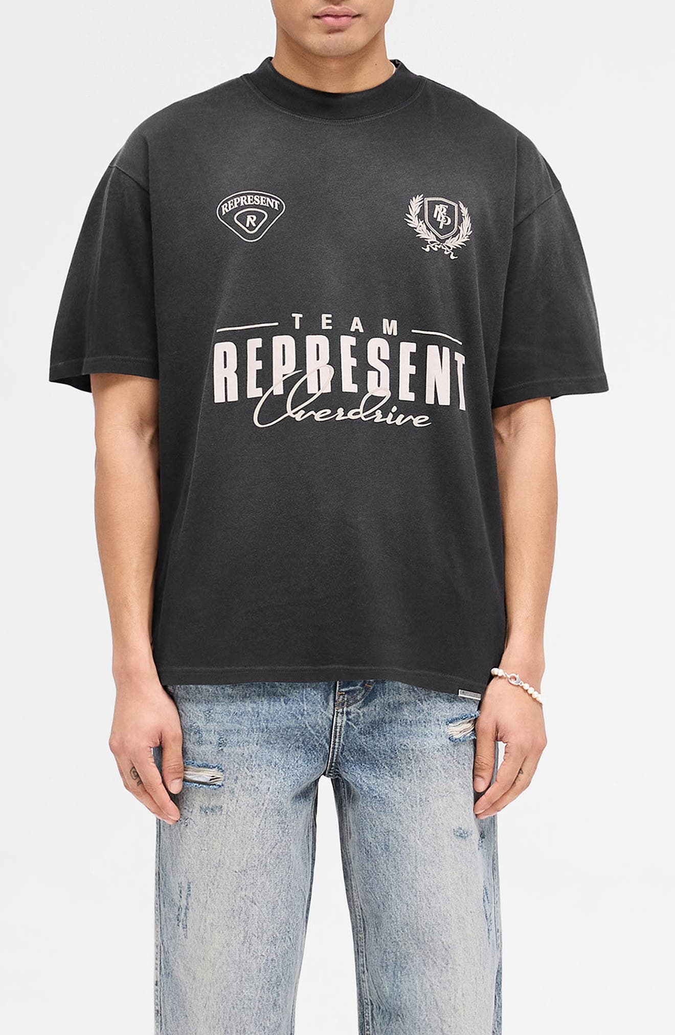 Represent World Championship Graphic T-Shirt in Stained Black at Nordstrom - 1