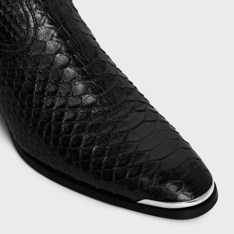 WESTERN ISAAC BOOT WITH METAL TOE in SHINY PYTHON 4