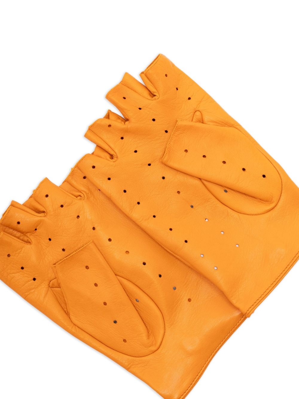 leather fingerless gloves - 2