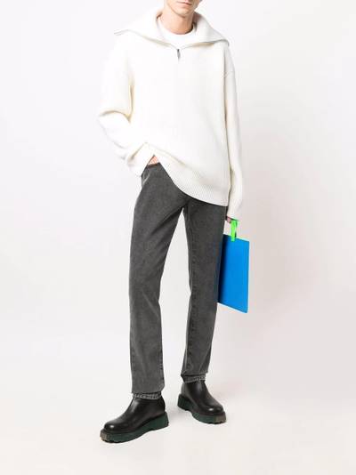 Off-White zipped rib knitted jumper outlook