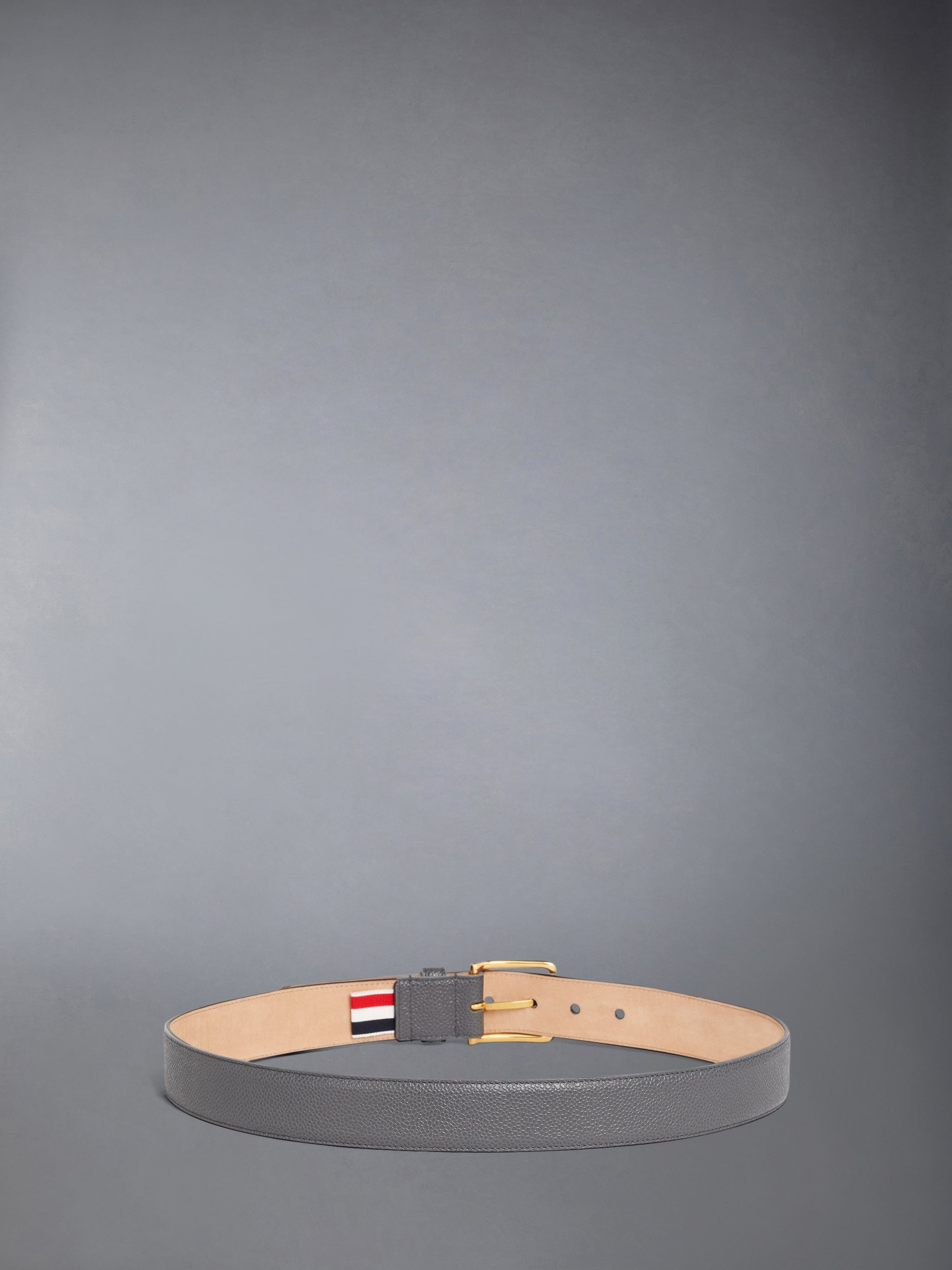 PEBBLE GRAIN 4-BAR CLASSIC BUCKLE BELT - 4