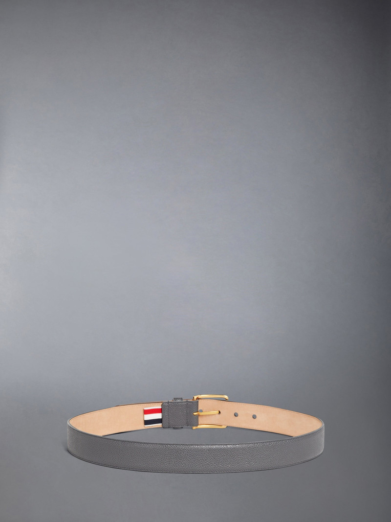 PEBBLE GRAIN 4-BAR CLASSIC BUCKLE BELT 4