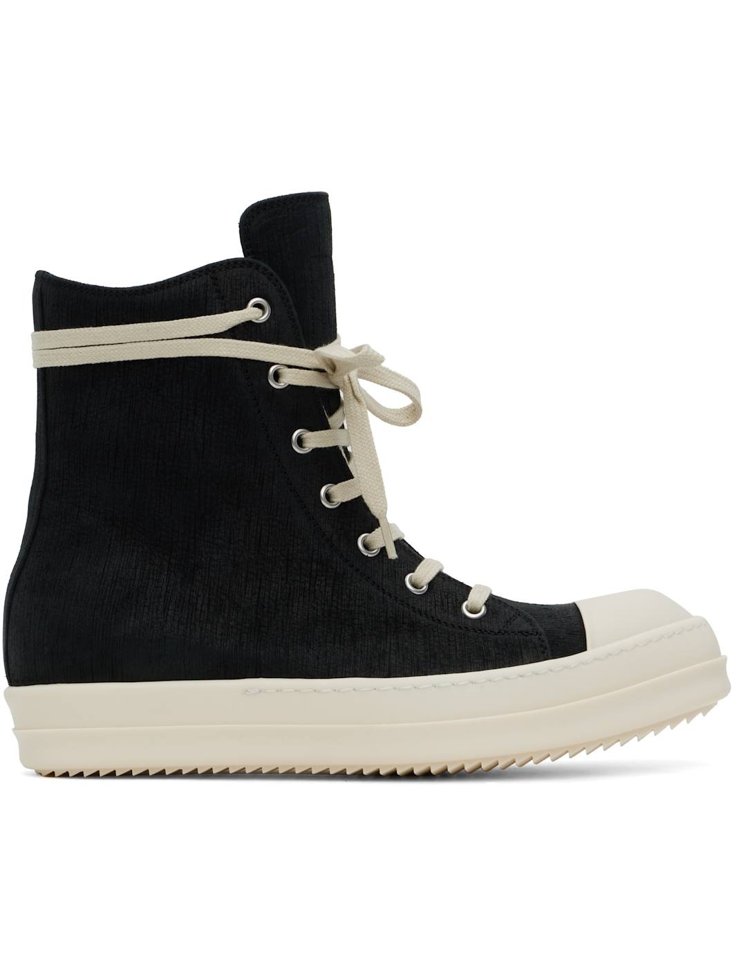 Black Hollywood Bull Leather Sneakers - 1