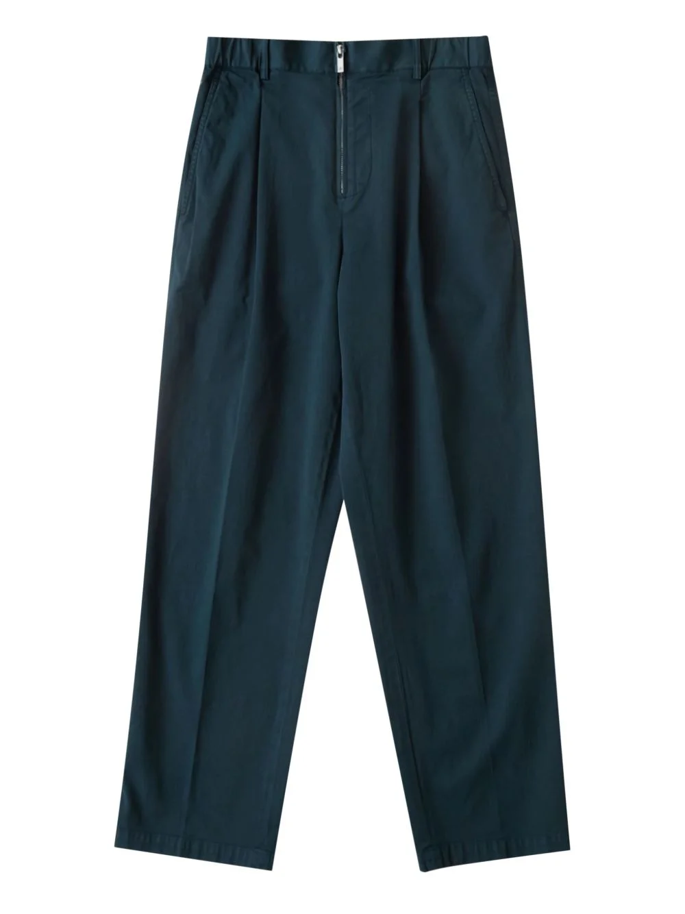zip cotton trousers - 1