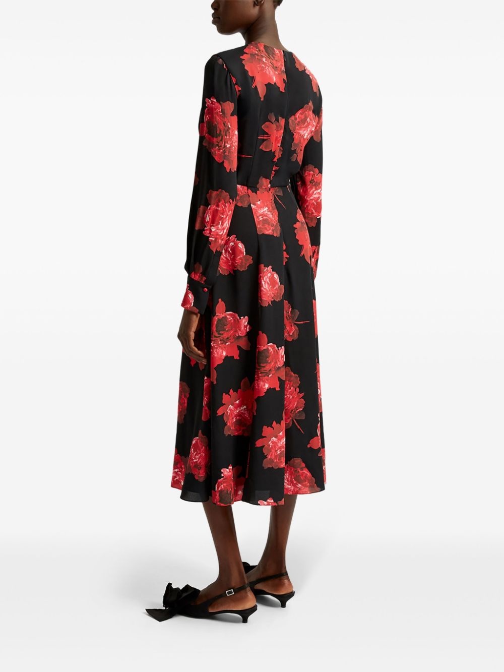 floral-print midi dress - 4