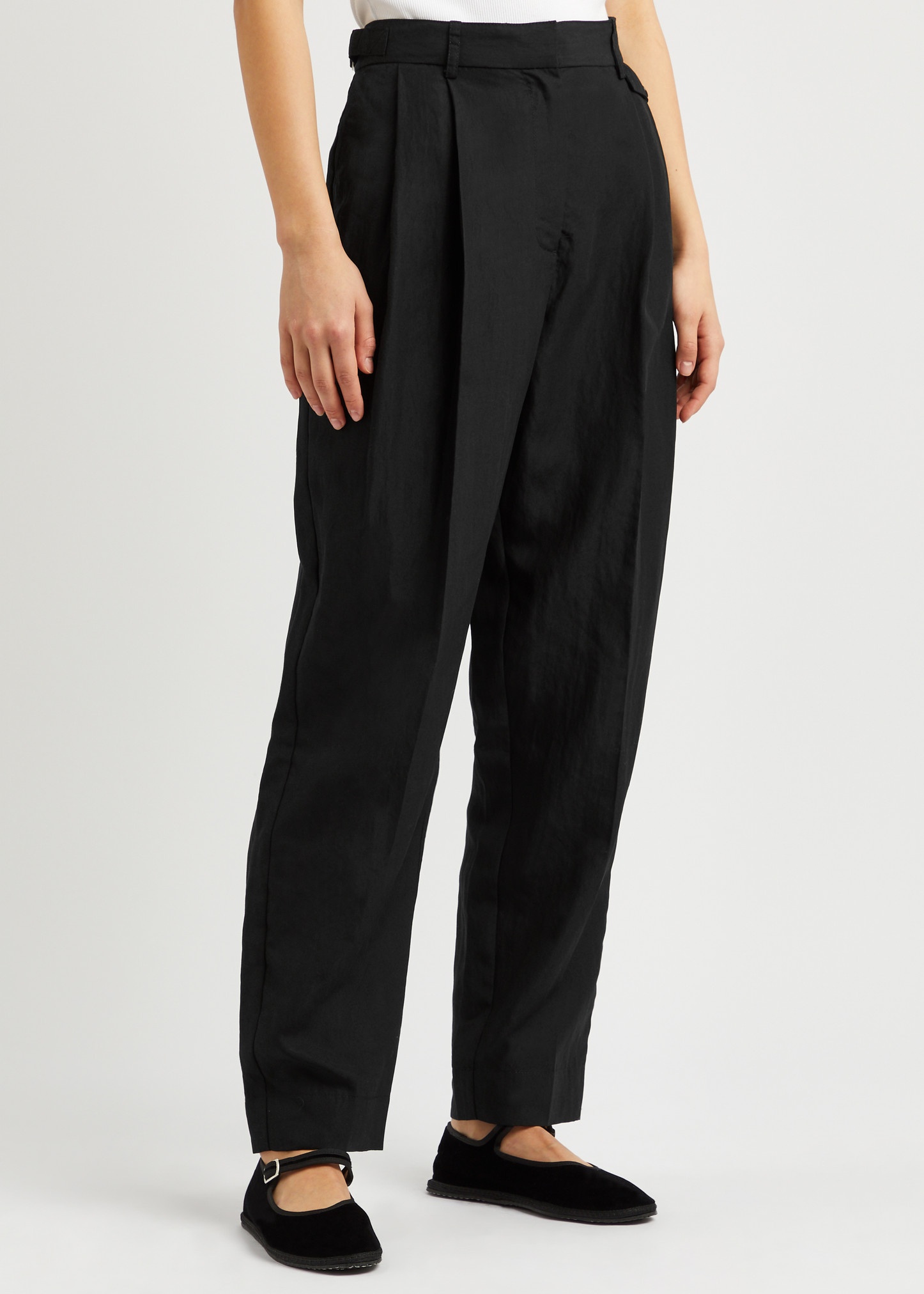 Pleated tapered-leg trousers - 2