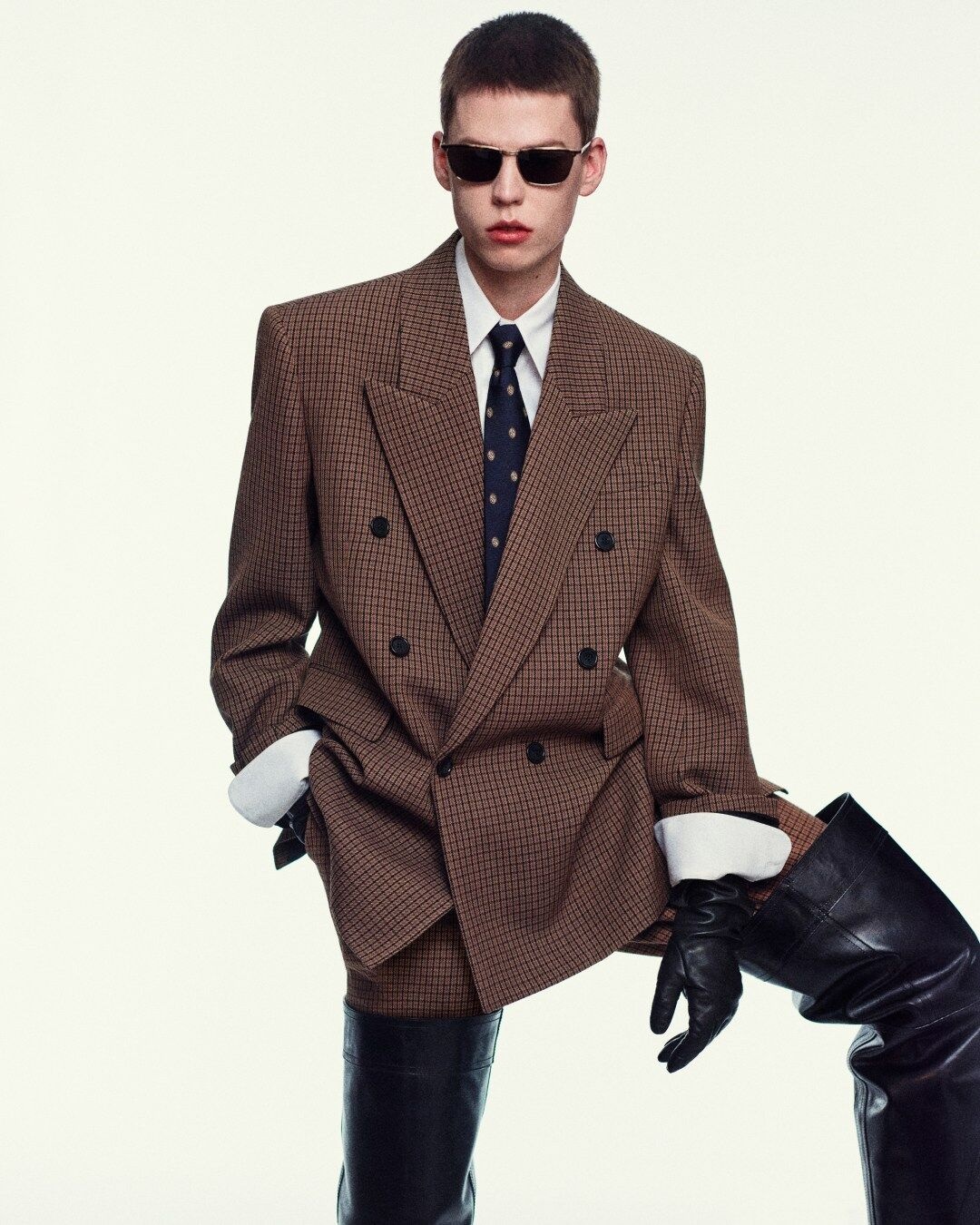 JACKET IN WOOL CHECK - 2