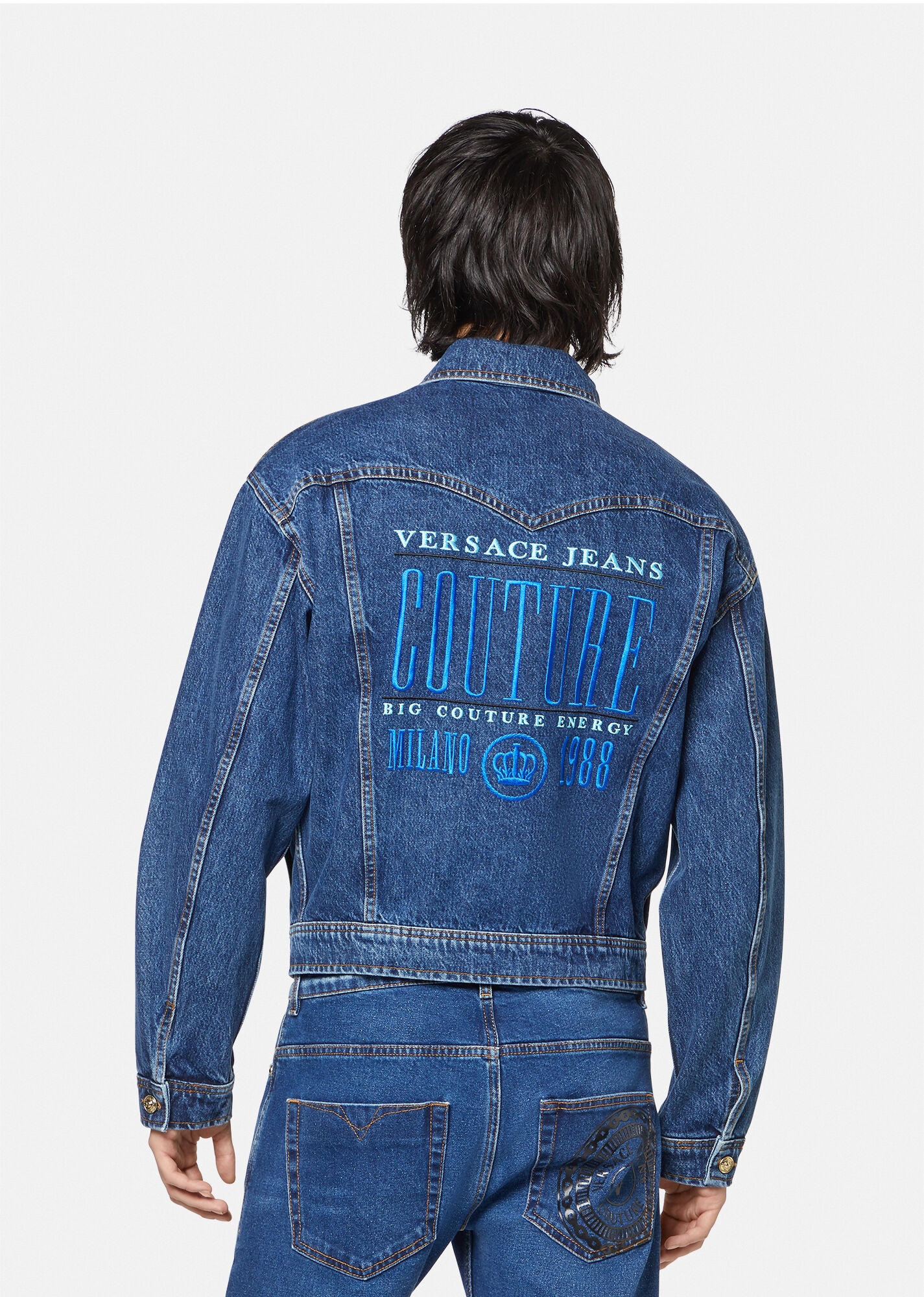 Embroidered Logo Denim Jacket - 3