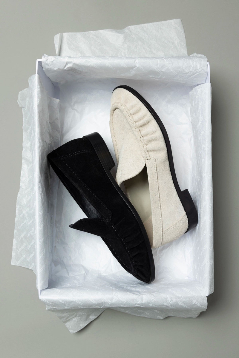Larroudé Margaux Loafer In Black Suede outlook