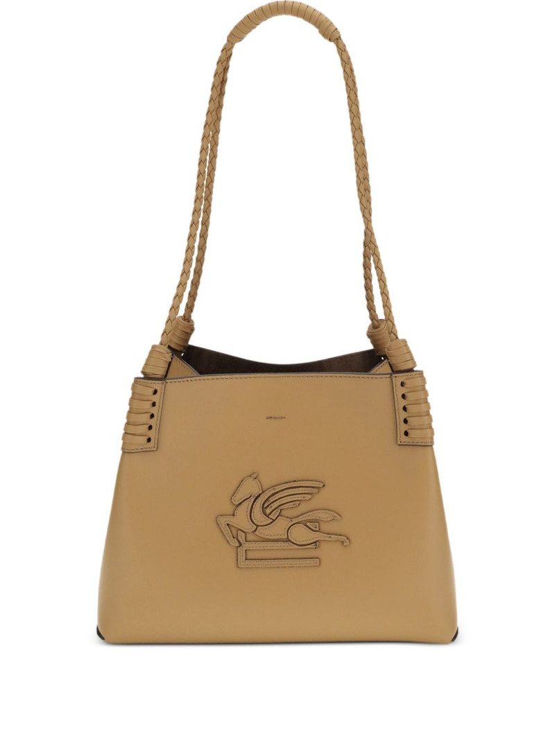 small Libra braided-handle leather bag 1