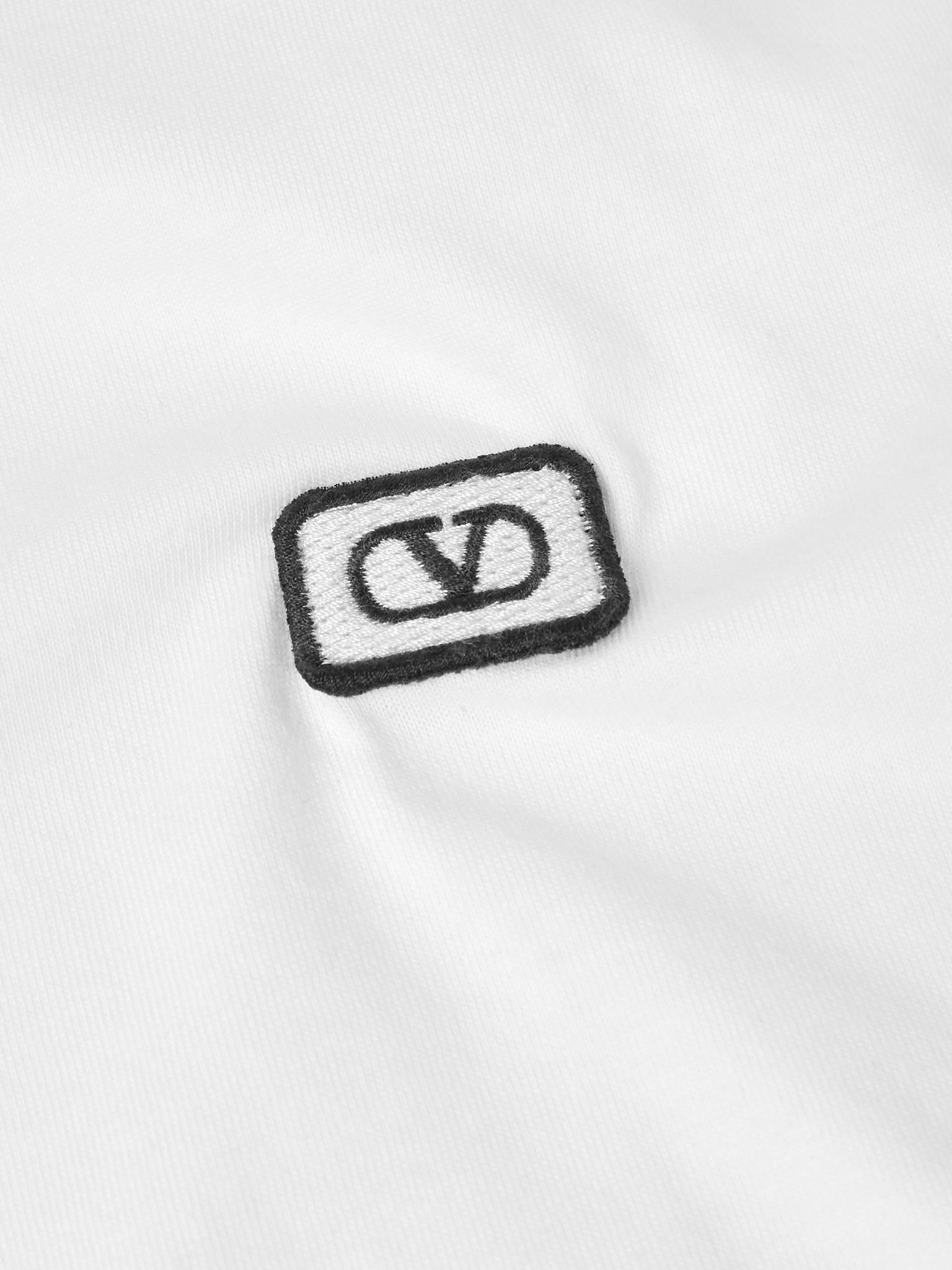 Logo-Appliquéd Cotton-Jersey T-Shirt White - 5