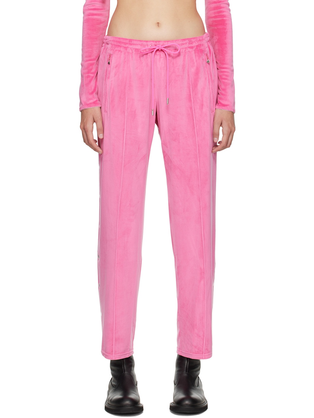 Pink Vented Lounge Pants - 1