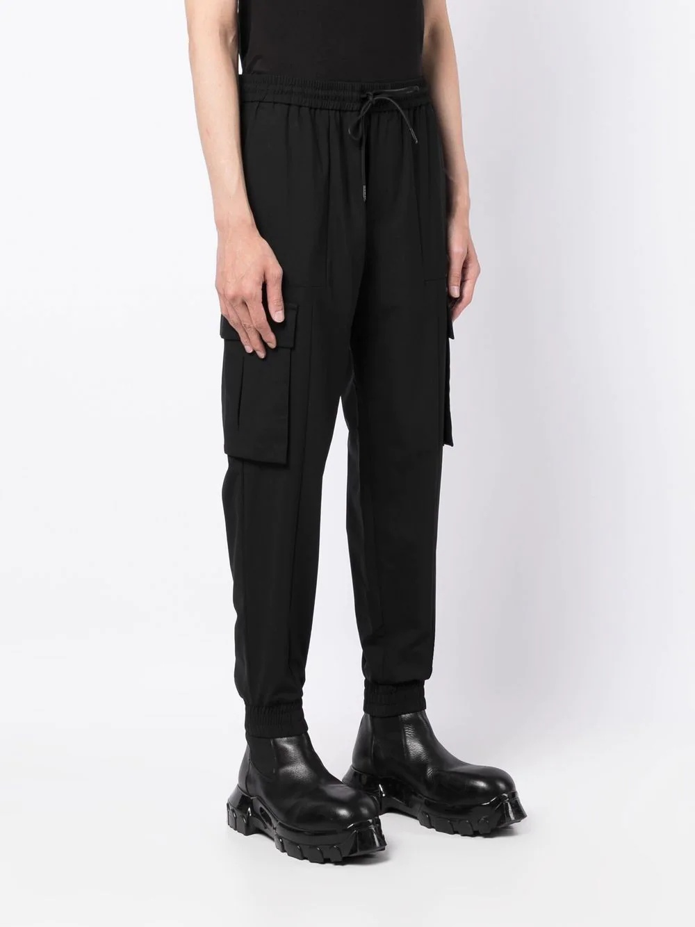 elasticated-waist track pants - 3