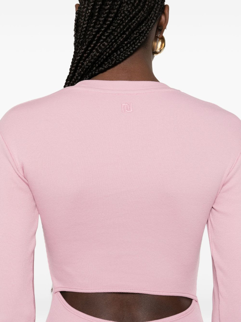 long-sleeve cut-out midi dress 5