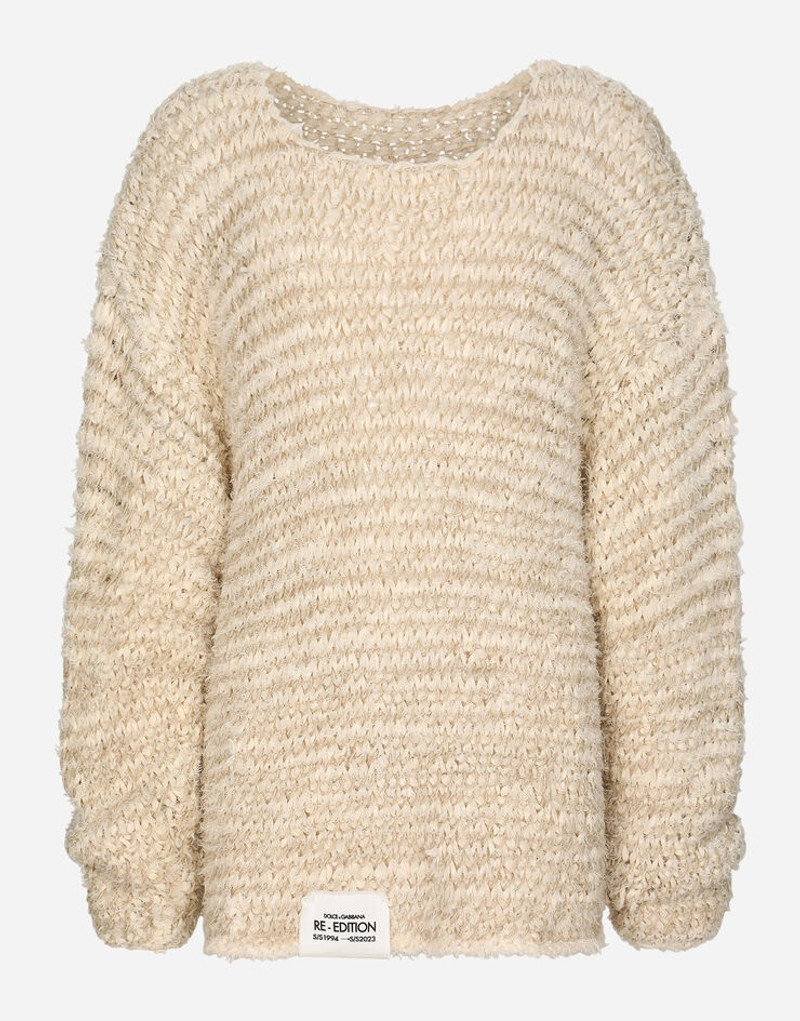 Round-neck cotton and linen sweater 1