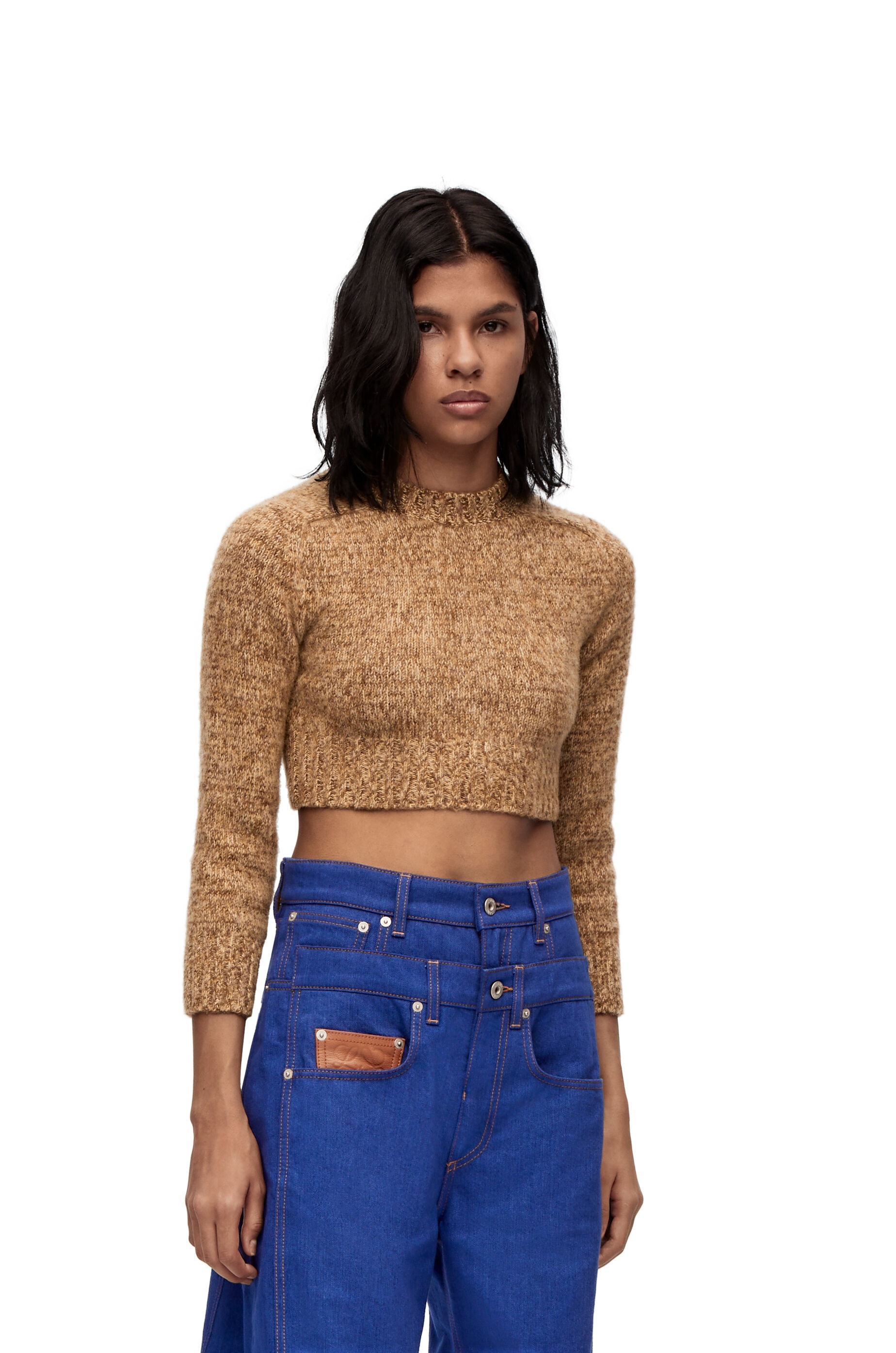 Cropped sweater in wool - 3