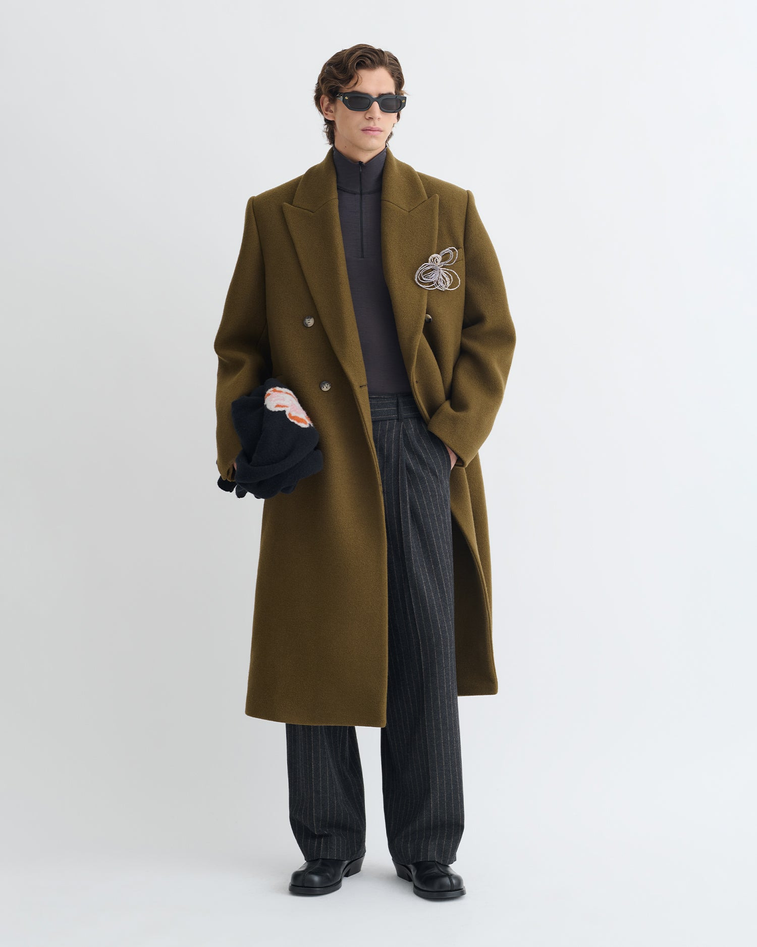 Double-Breasted Felted Wool Coat - 2