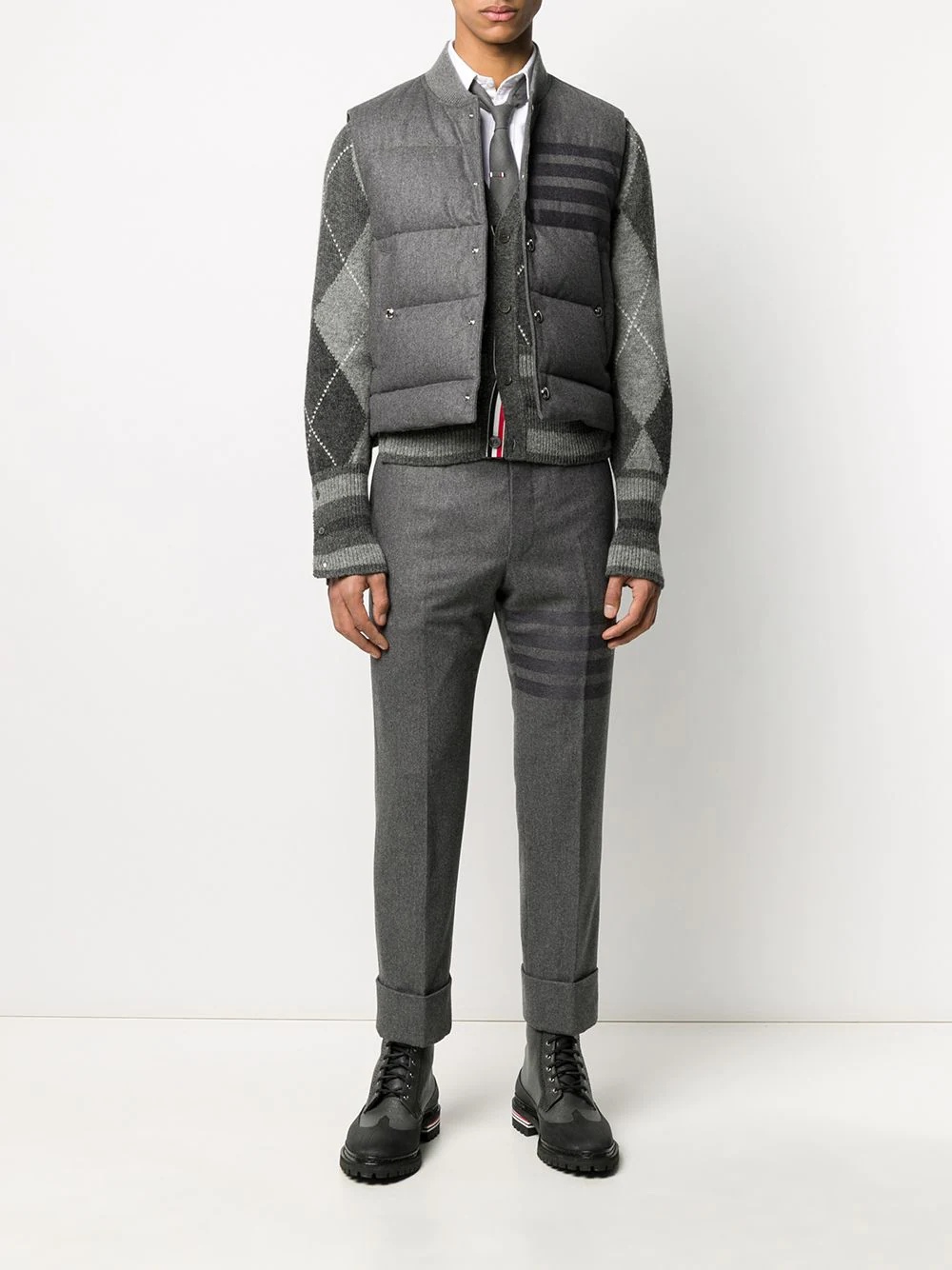 4-Bar down-filled flannel gilet - 2