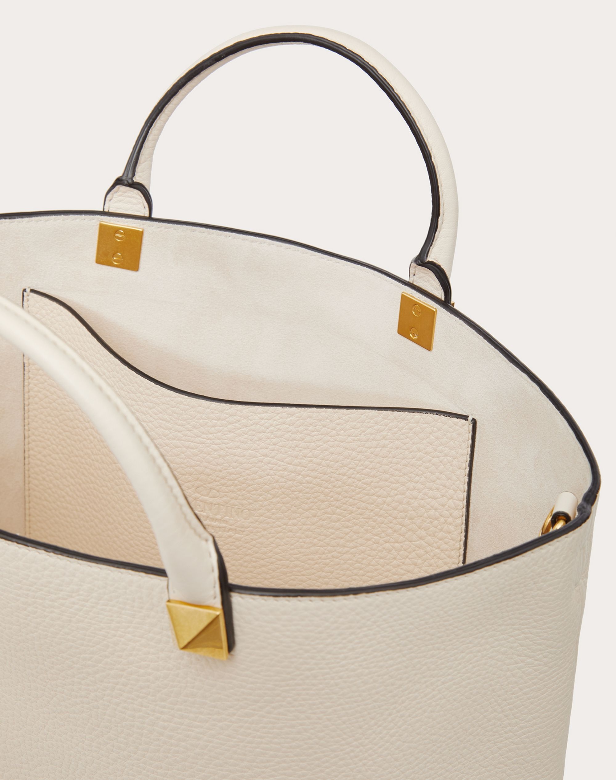 VALENTINO GARAVANI IDENTITY FLAT LEATHER TOTE BAG - 4