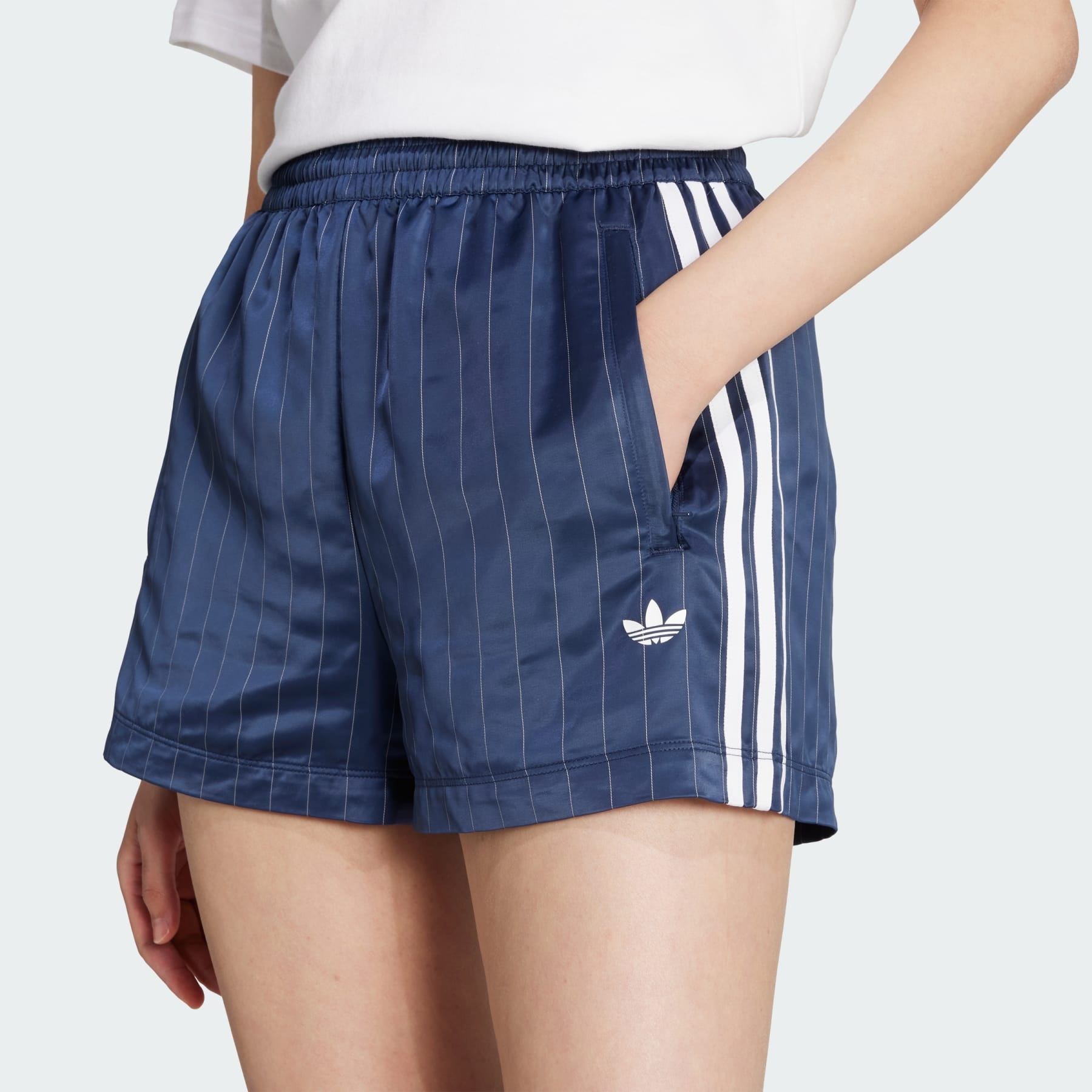 adidas Originals Pinstripe Satin Shorts - 5