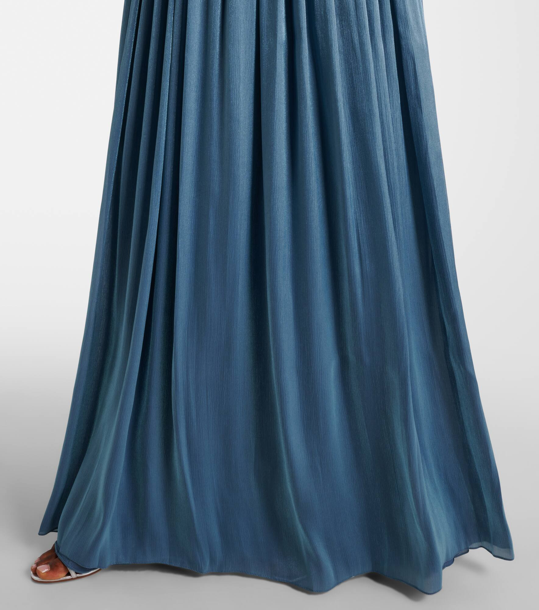 Draped open-back jersey gown - 5