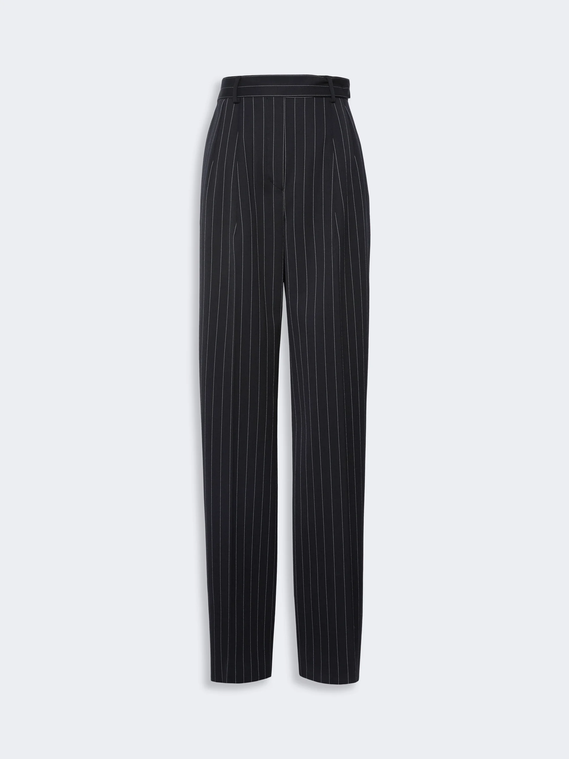 EDITTA Pleated stretch wool trousers - BLACK - 1