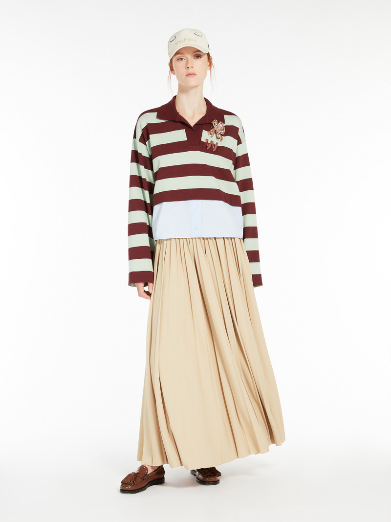 WEEKEND Max Mara HALLE Jersey and poplin polo shirt outlook