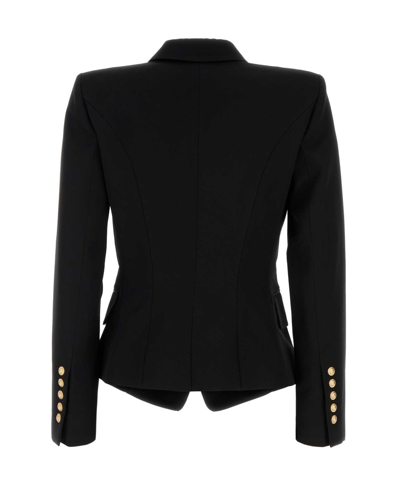 Black Wool Blazer - 2