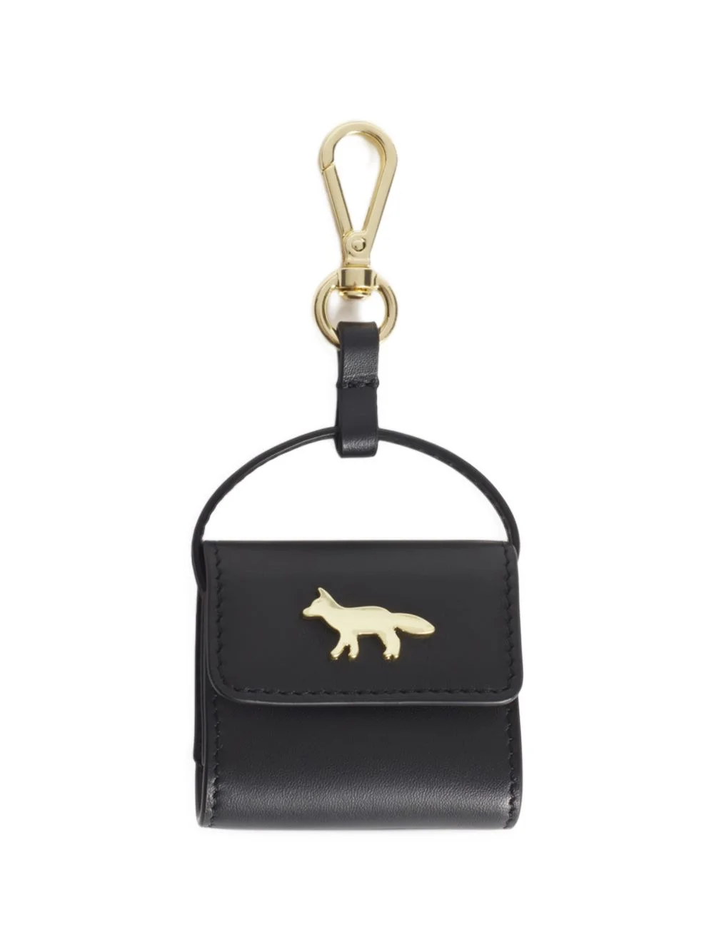 Edie fox-plaque leather airpods holder - 1