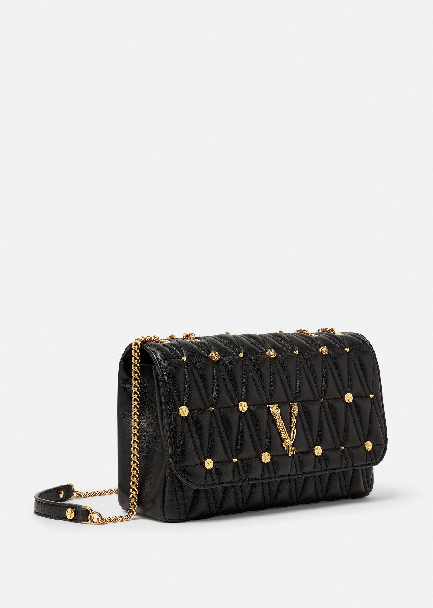 Virtus Studded Quilted Shoulder Bag - 2