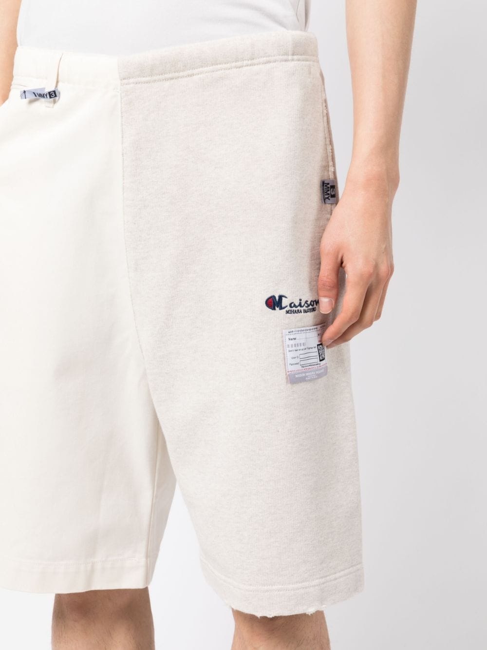 logo-patch cotton shorts - 5