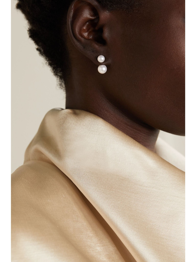 MATEO 14-karat gold pearl earrings Gold outlook