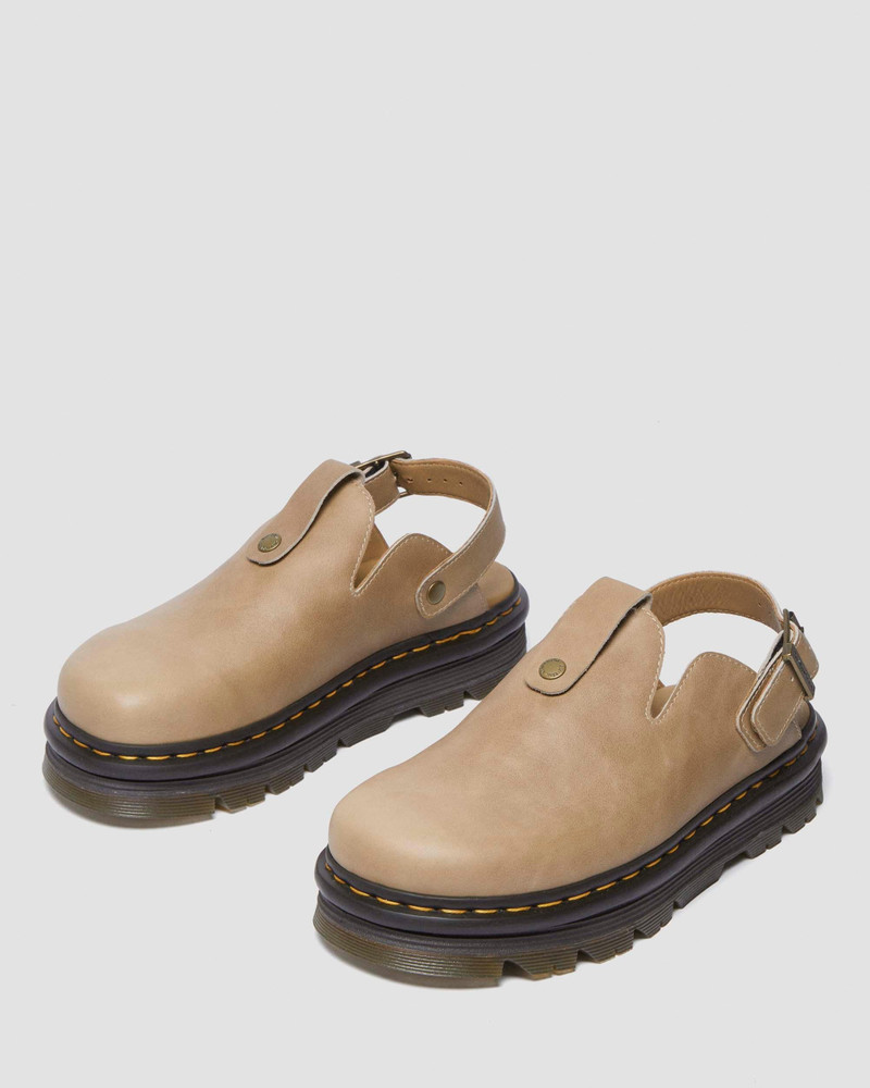 Zebzag Leather Slingback Platform Mules 7