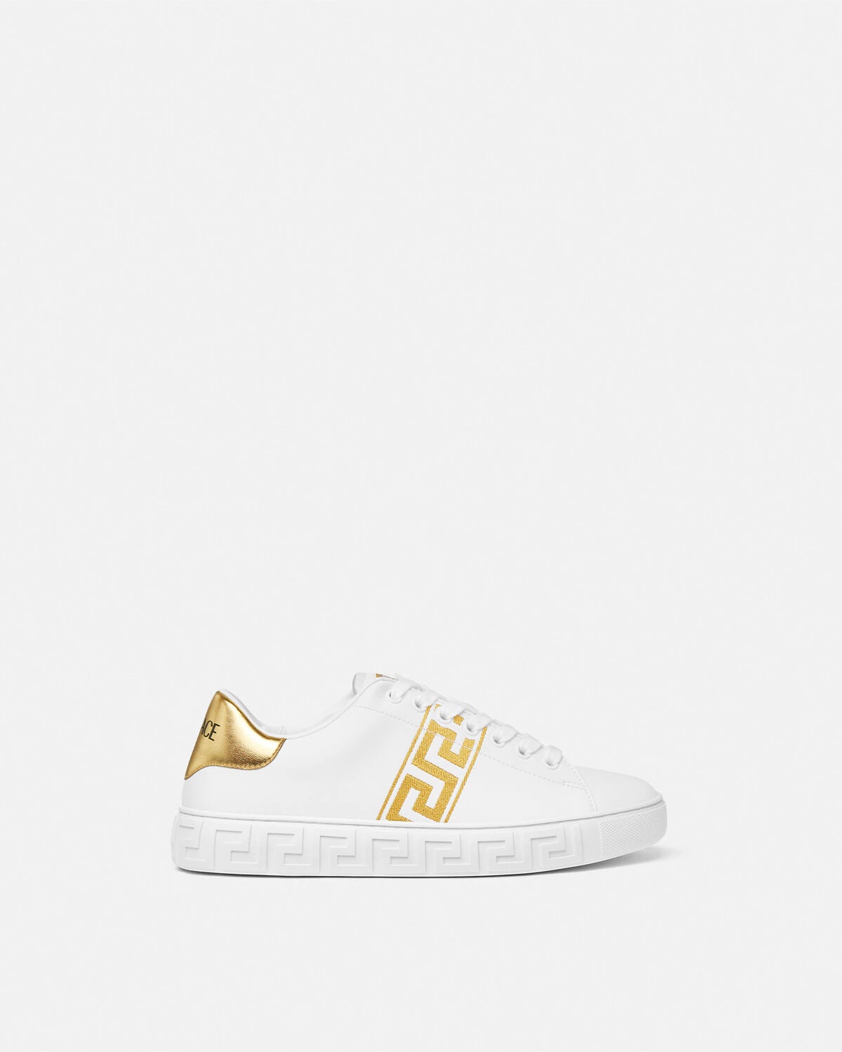 Embroidered Greca Sneakers - 1