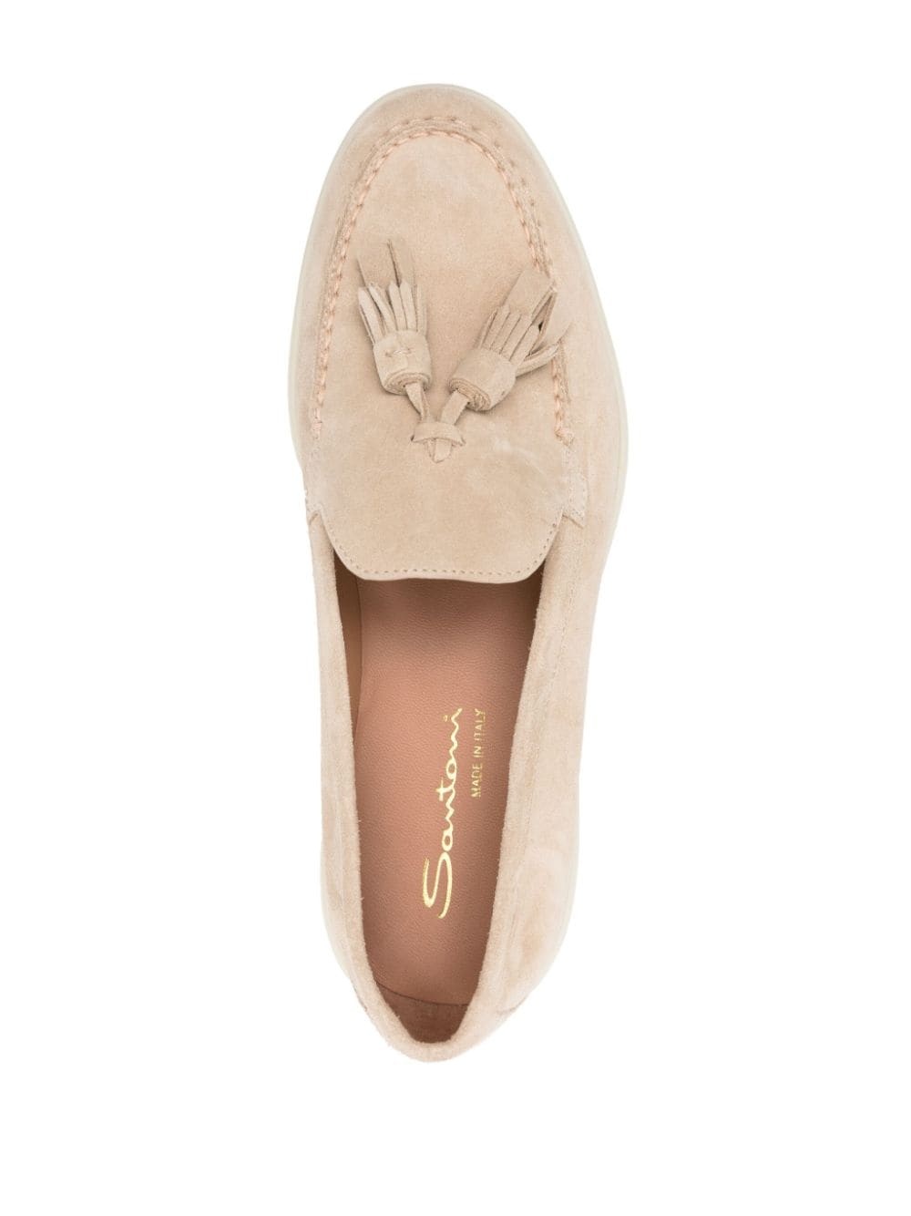 tassel-detailed suede loafers - 4