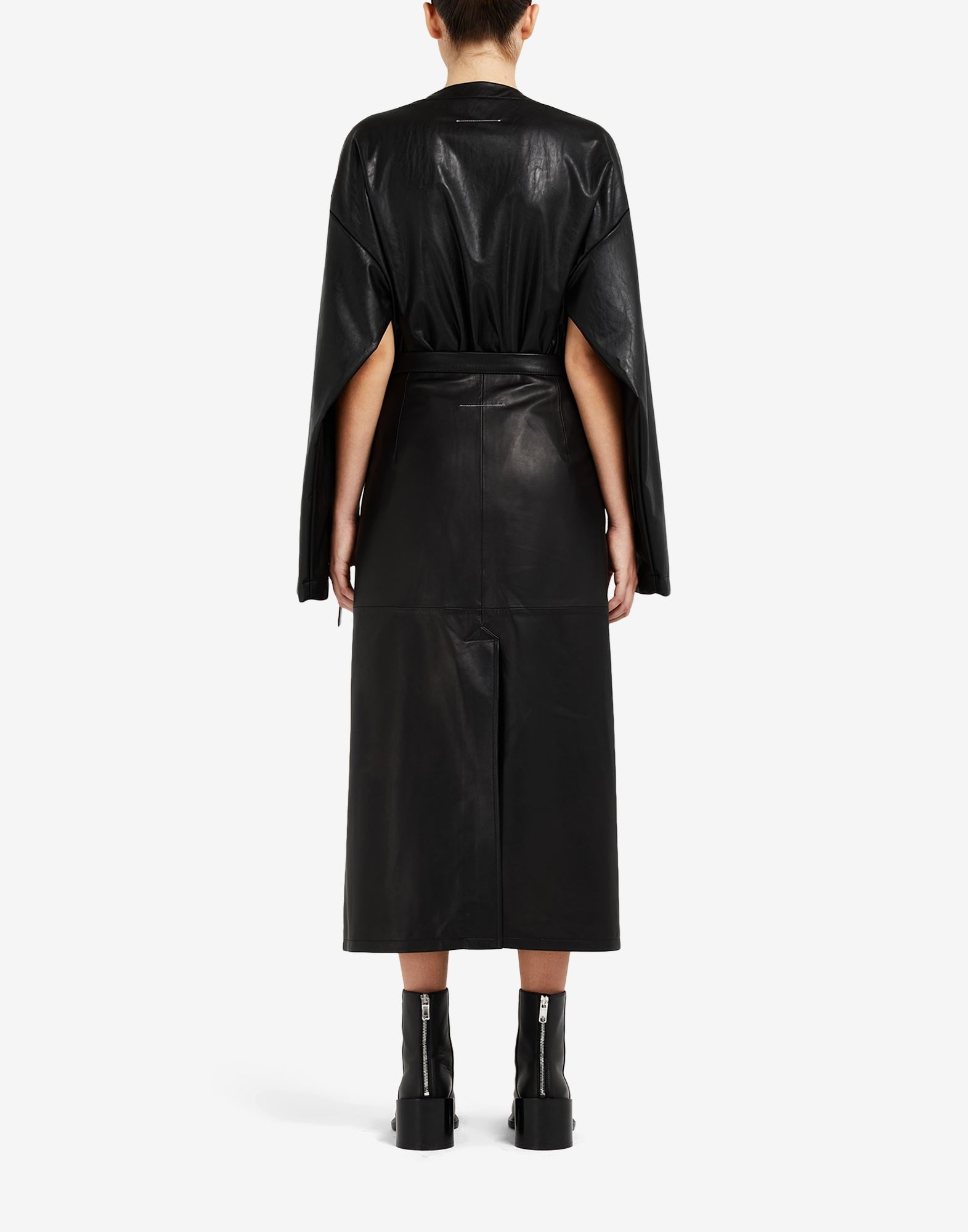 Leather wrap skirt - 4