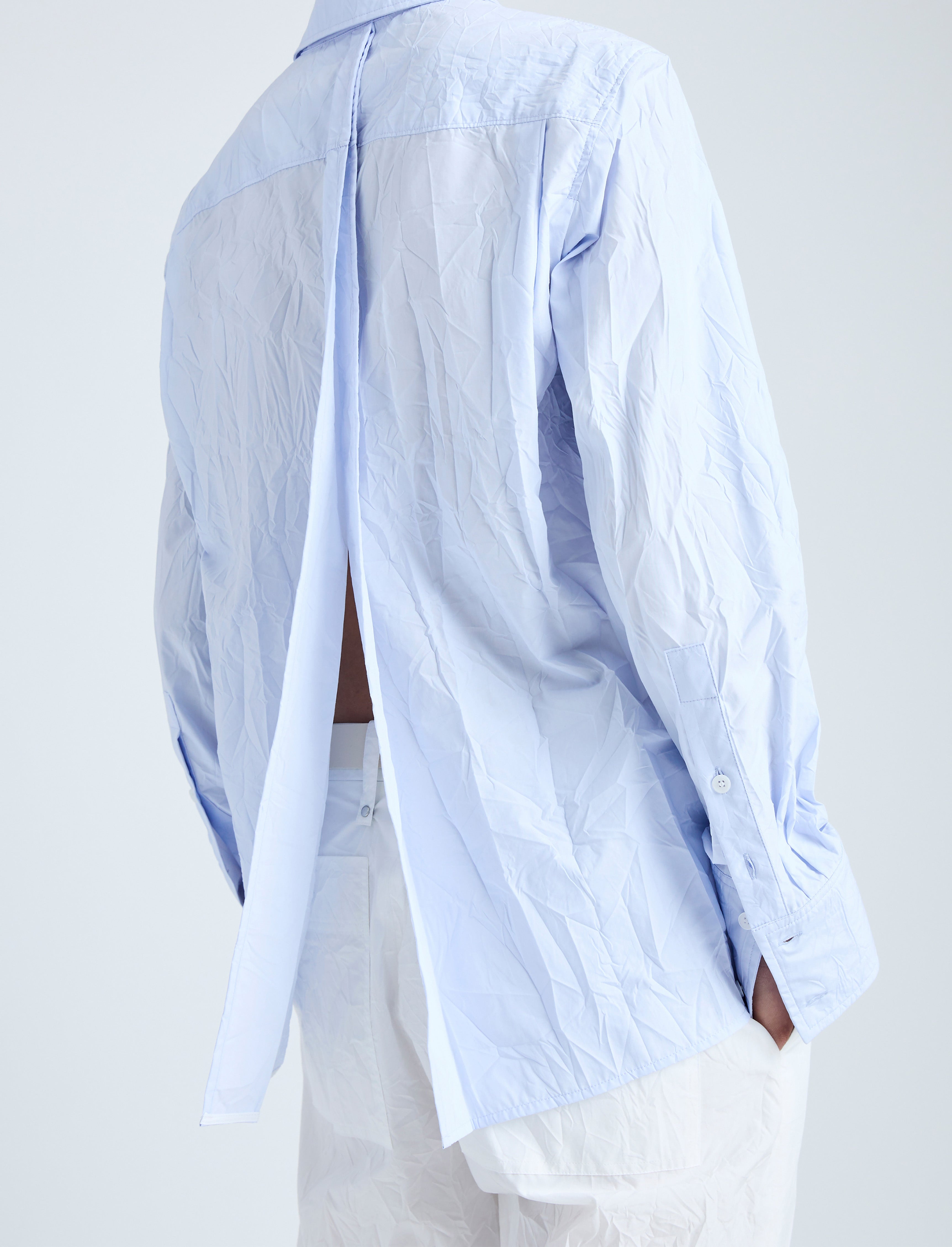 Allen Shirt in Crinkled Cotton Gabardine - 6