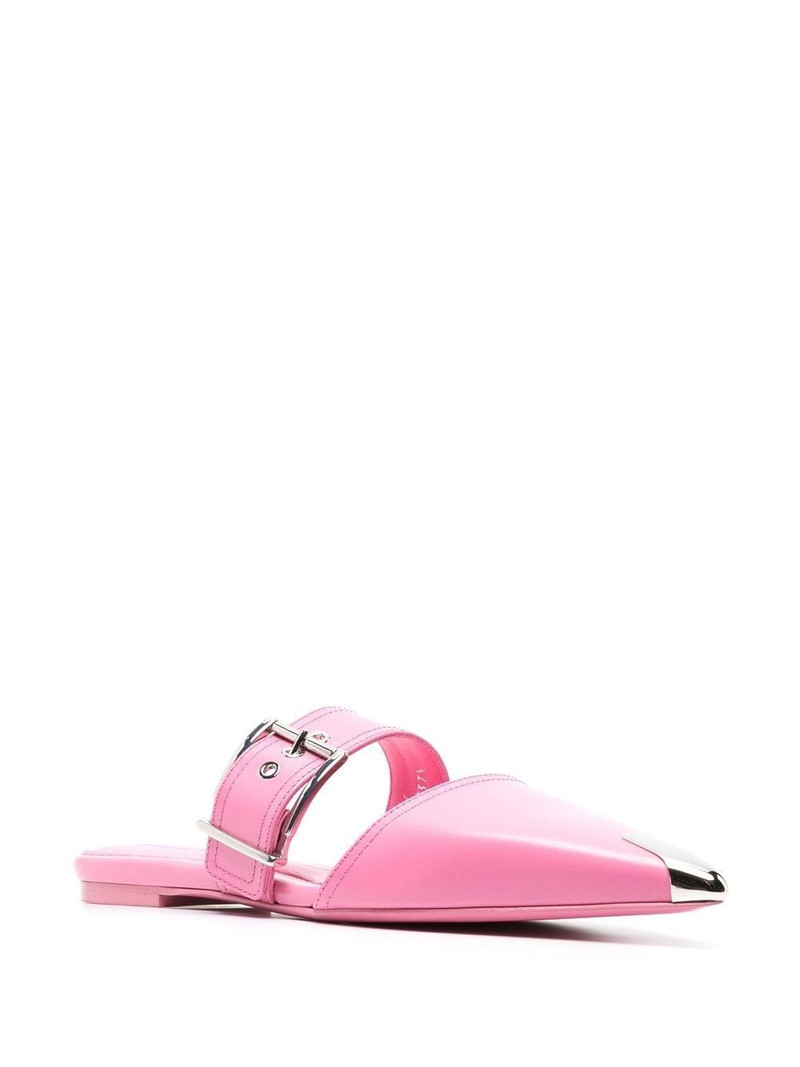 Alexander McQueen pointed leather mules outlook