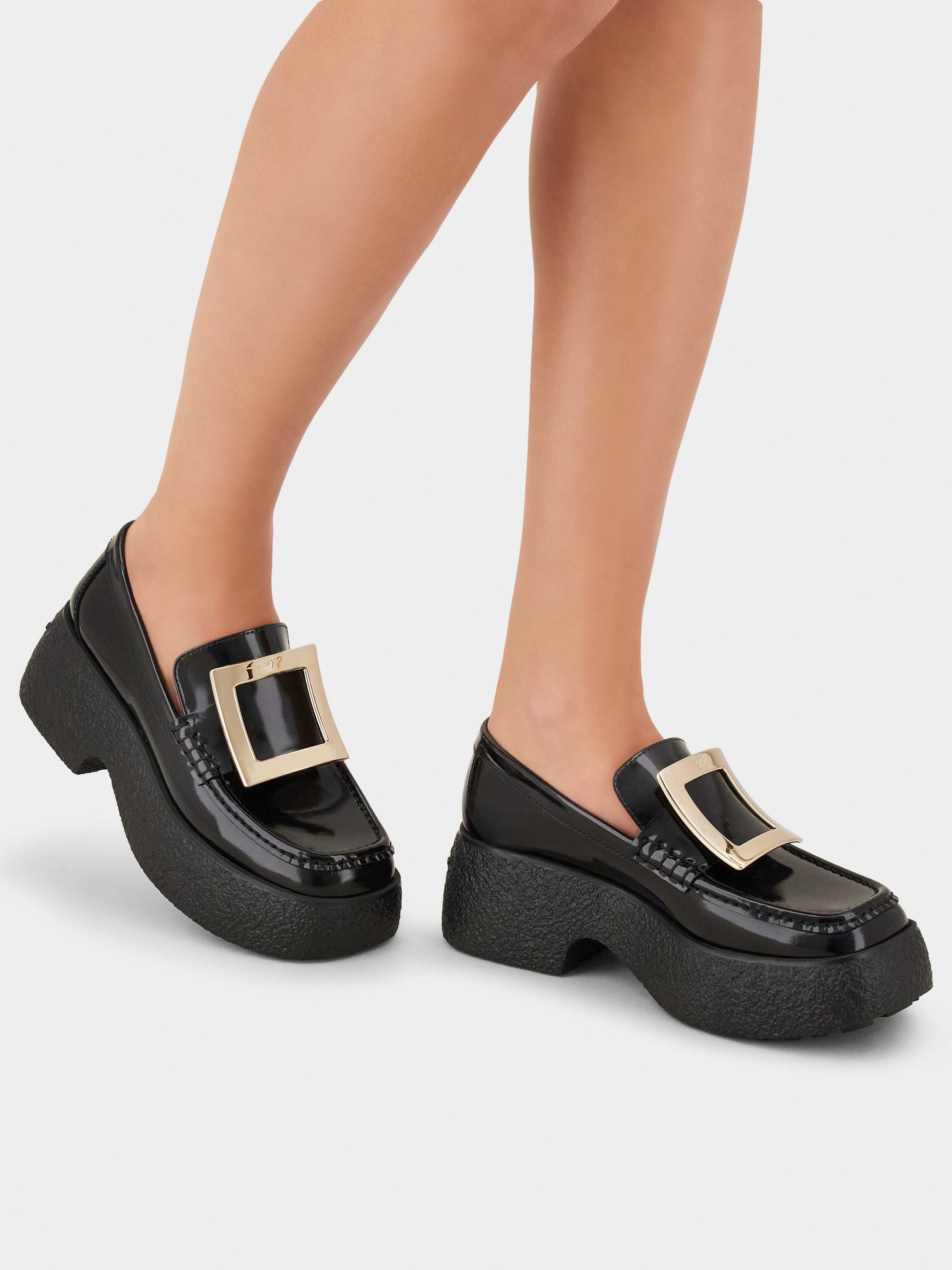 Viv' Rangers Metal Buckle Flatform Loafers - 8