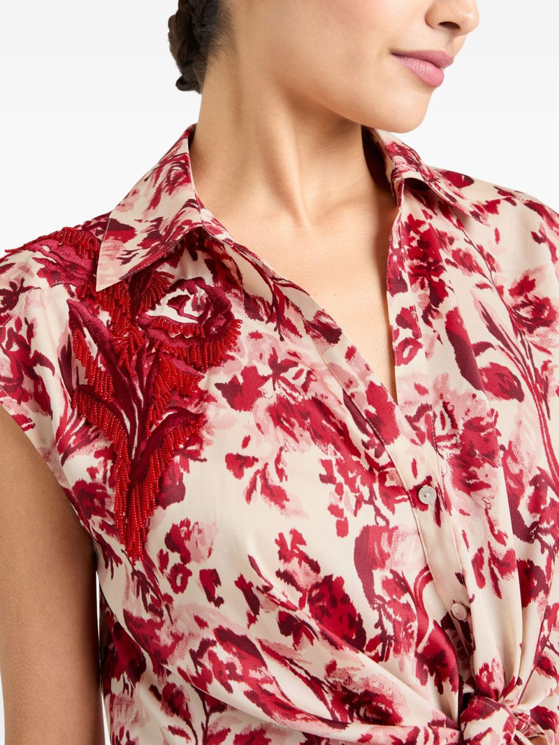 Floral Ribbons Sleeveless Mari blouse 3