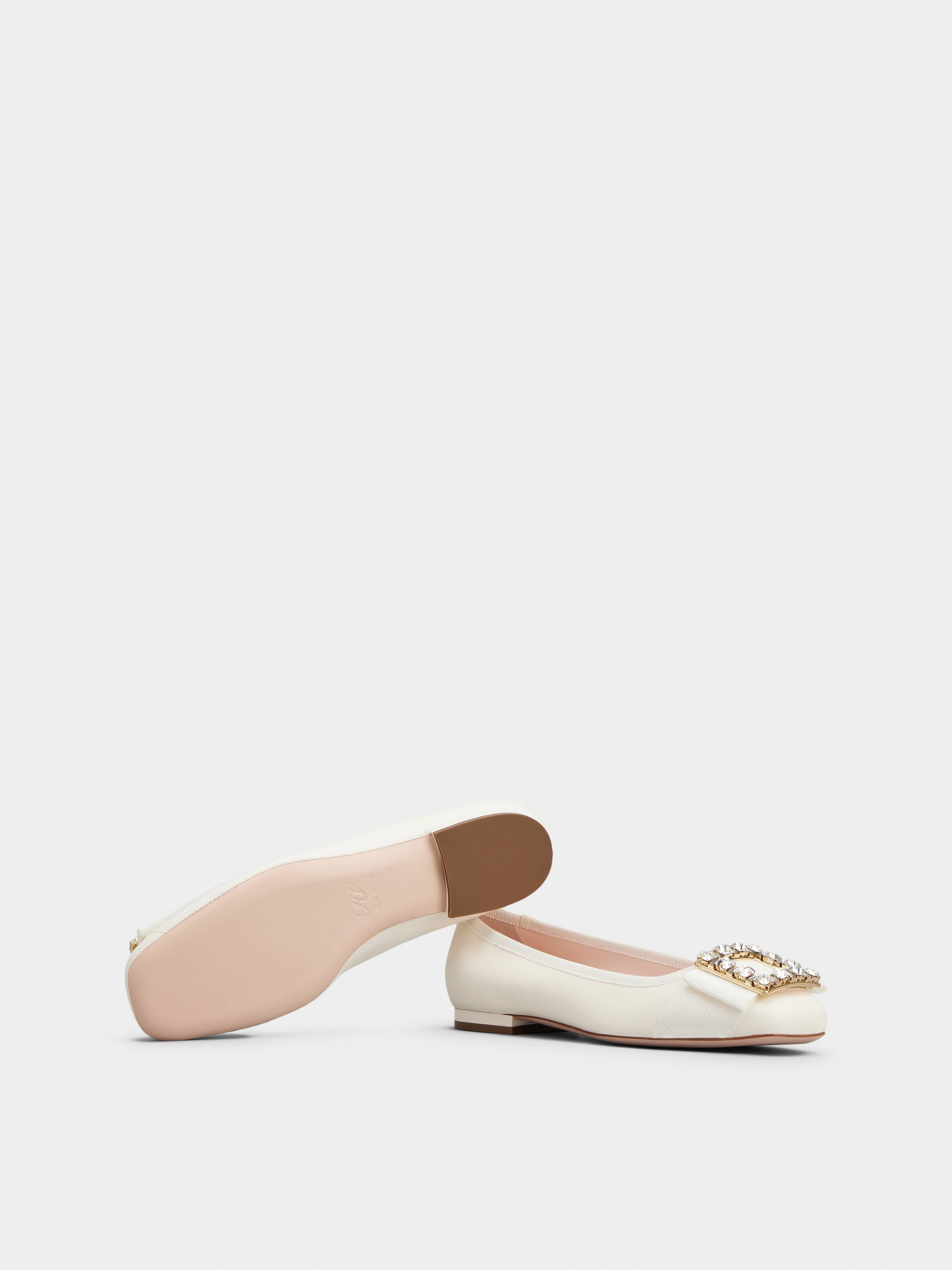Très Vivier Strass Buckle Ballerinas in Nappa Leather - 6