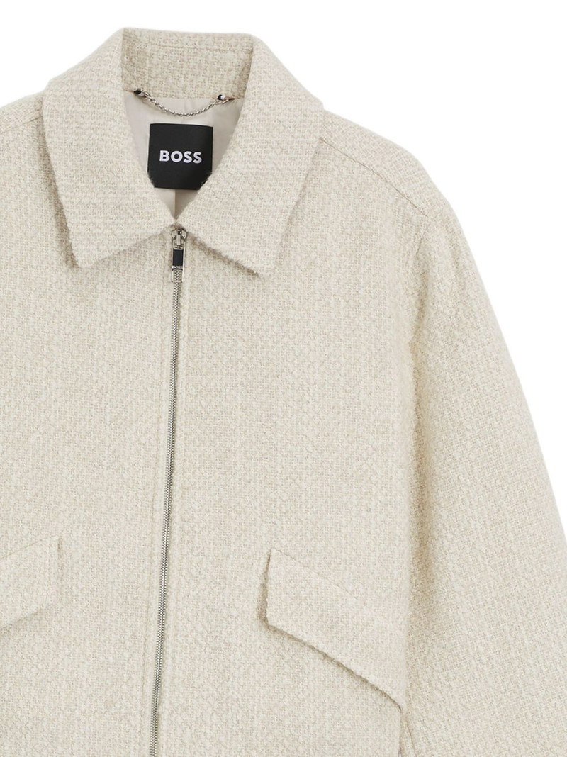 BOSS textured cropped jacket outlook