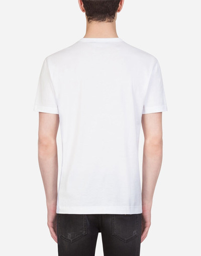 Dolce & Gabbana Cotton T-shirt with branded plate outlook