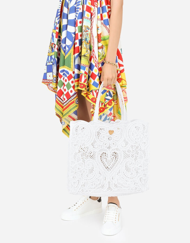 Dolce & Gabbana Large cordonetto lace Beatrice shopper outlook