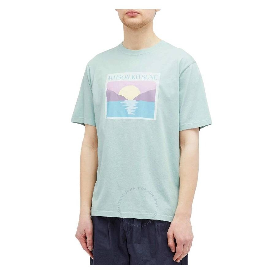 Maison Kitsune Sunset Postcard Crew Neck T-Shirt - 2