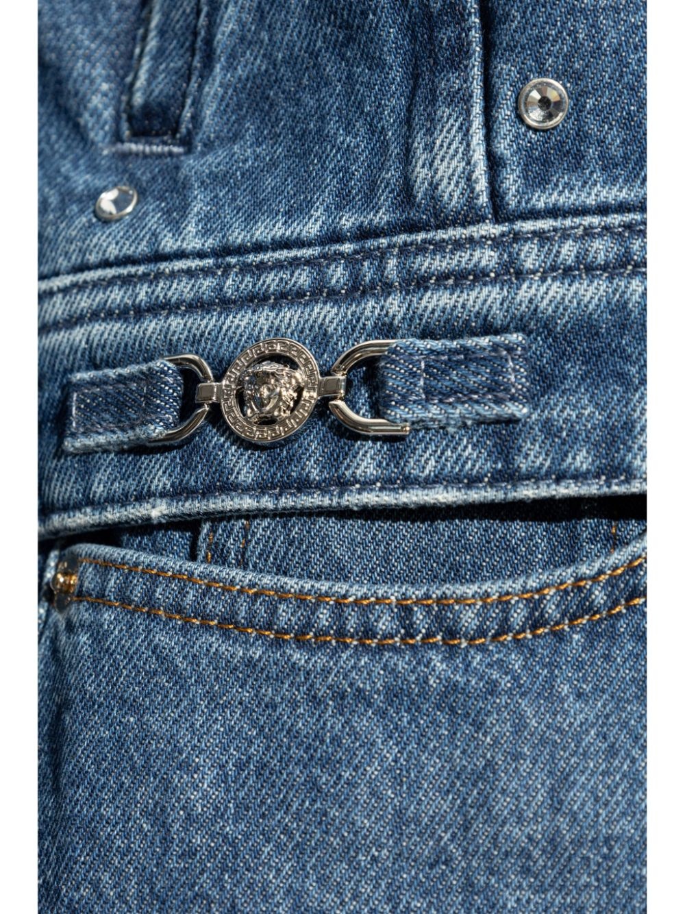shimmering-appliques denim jacket - 6