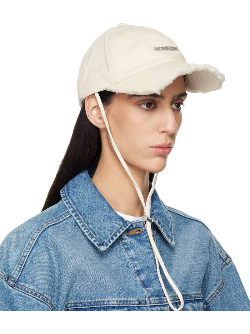 JACQUEMUS Off-White Les Classiques 'The Artichaut' Denim Cap outlook