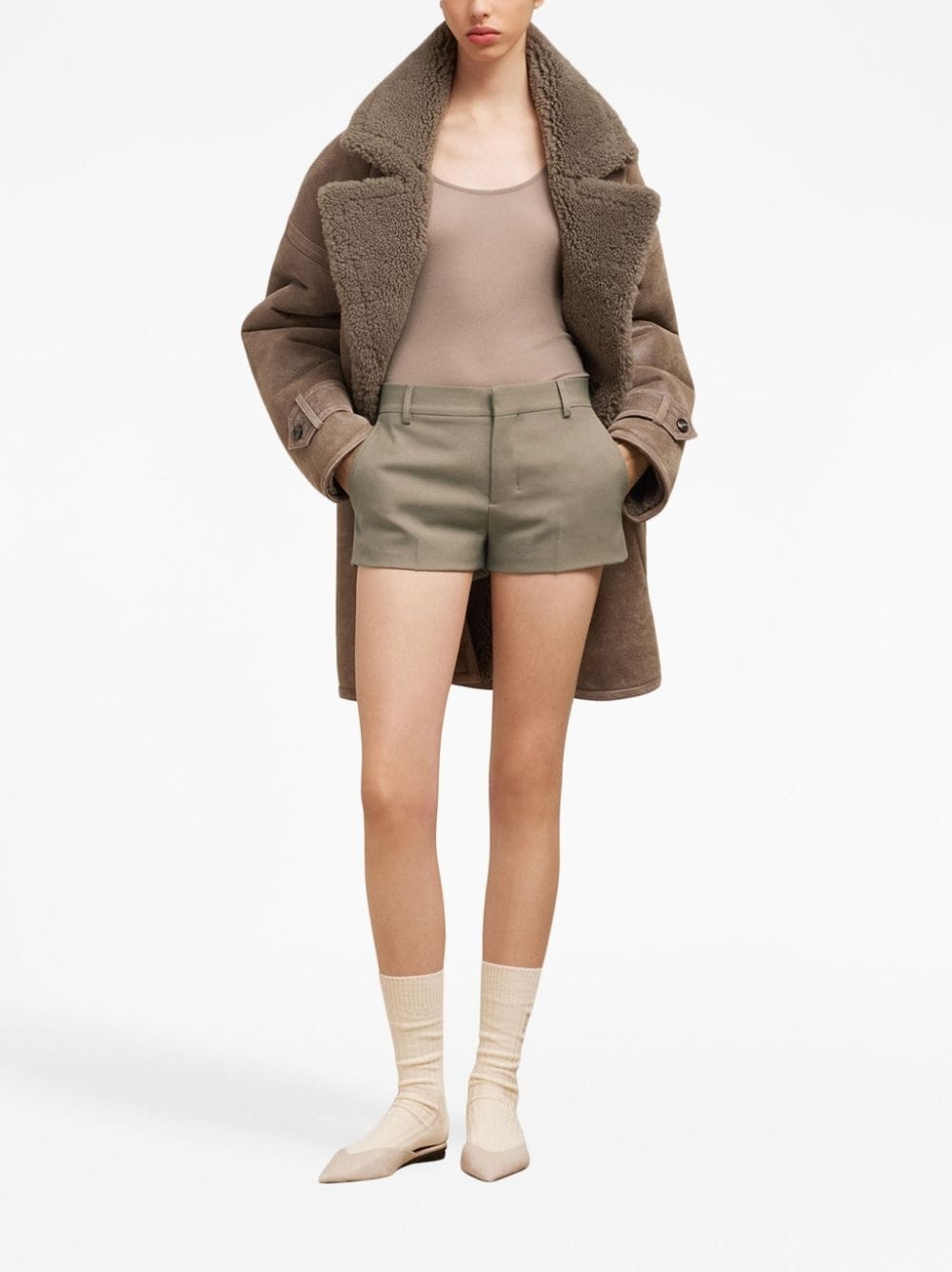 tailored-cut wool shorts - 2